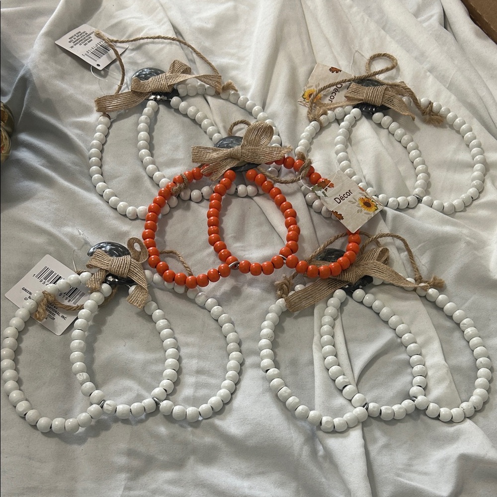 Wooden Bead Pumpkin Decor Set (Last Call)